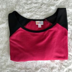 New Bright Magenta with Black Sleeves Irma Tunic